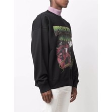 Versace Jeans Couture Jeans Couture Wolf Since 1988 Printed Siyah Sweatshirt