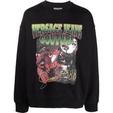 Versace Jeans Couture Jeans Couture Wolf Since 1988 Printed Siyah Sweatshirt