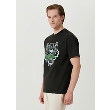 Kenzo Tiger Logo Siyah T-Shirt