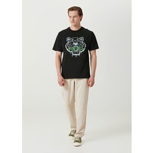 Kenzo Tiger Logo Siyah T-Shirt