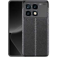 HANPORIUM Redmi K70 Silikon Kılıf Deri Desenli Kamera Korumalı Darbe Emici Kapak