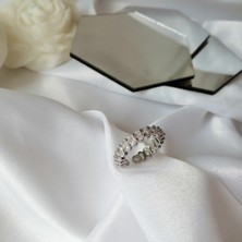 Kilig Jewelry Kadın Vip Çelik Gold-Silver Oval Taş Tamtur Ayarlanabilir Yüzük