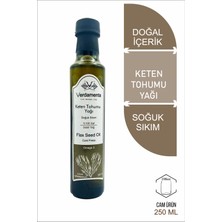 Verdamenta Keten Tohumu Yağı %100 Doğal Soğuk Sıkım 250ML Yağ