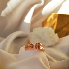 Kilig Jewelry Kadın Çelik Gold Kelebek Kalp Detay Ayarlanabilir Yüzük