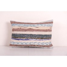 Etnik Bulvar Çizgili El Dokuma Kilim Kırlent Kılıf