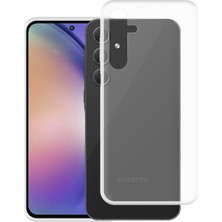 Denza Case Samsung Galaxy A55 Kılıf Şeffaf Silikon Kapak - Şeffaf + Ekran Koruyucu