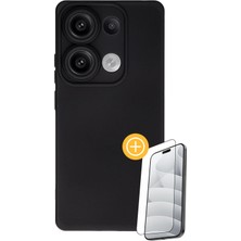 Denza Case Xiaomi Redmi Note 13 Kılıf Içi Kadife Lansman Kapak - Siyah + Ekran Koruyucu