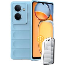 Denza Case Xiaomi Redmi 13C Kılıf Arkası Bombeli Silikon Kapak - Sky Blue + Ekran Koruyucu