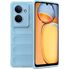 Denza Case Xiaomi Redmi 13C Kılıf Arkası Bombeli Silikon Kapak - Sky Blue + Ekran Koruyucu