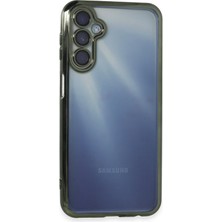 Denza Case Samsung Galaxy A25 Kılıf Kenarları Renkli Kamera Çıkıntılı Kapak - Yeşil + Ekran Koruyucu