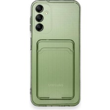 Denza Case Samsung Galaxy A25 Kılıf Kartvizitli Şeffaf Silikon Kapak - Şeffaf + Ekran Koruyucu