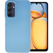 Denza Case Samsung Galaxy A55 Kılıf Lüx Pürüzsüz Silikon Kapak - Mavi + Ekran Koruyucu