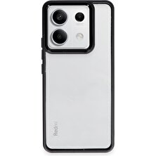 Denza Case Xiaomi Redmi Note 13 Pro 5g Kılıf Kenarları Renkli Çerçeveli Kapak - Siyah + Ekran Koruyucu