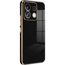 Denza Case Xiaomi Redmi Note 13 Pro 5g Kılıf Parlak Kamera Çıkıntılı Silikon Kılıf - Siyah + Ekran Koruyucu