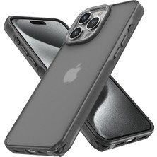 Denza Case Apple iPhone 14 Pro Kılıf Kenarları Renkli Çıkıntılı Kapak - Titan Gri + Ekran Koruyucu