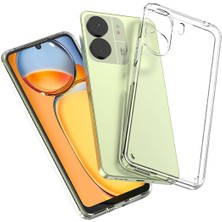 Denza Case Xiaomi Poco C65 Kılıf Şeffaf Silikon Kapak - Şeffaf + Ekran Koruyucu