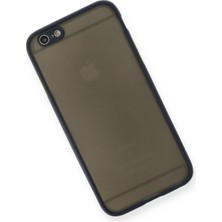 Denza Case Apple iPhone 6 Kılıf Kenarları Renkli Mat Kapak - Lacivert + Ekran Koruyucu