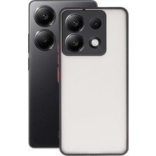 Denza Case Xiaomi Redmi Note 13 Pro 5g Kılıf Kenarları Renkli Mat Kapak - Yeşil + Ekran Koruyucu