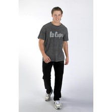 Lee Cooper New Drawing Erkek %100 Pamuk O Yaka T-Shirt Antrasit