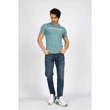 Lee Cooper London Normal Bel Dar Konik Kesim Daralan Paça Mavi Erkek Jean Pantolon