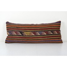 Etnik Bulvar Çizgili El Dokuma Kilim Kırlent Kılıf