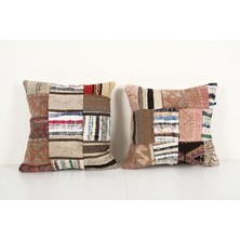 Etnik Bulvar Patchwork Set El Dokuma Kilim Kırlent Kılıf