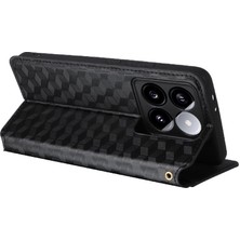 Manyi Mall Xiaomi 14T Pro Pu Deri Kart Yuvaları Için Flip Case Tutucu 3D Desen (Yurt Dışından)