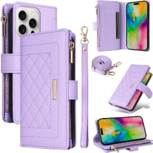 Manyi Mall IPhone 16 Için Flip Case Pro Max Kayış Darbeye Cüzdan Kart Yuvaları (Yurt Dışından)