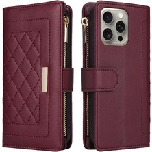 Manyi Mall IPhone 15 Için Flip Case Pro Max Darbeye Kart Yuvaları Cüzdan Kayış (Yurt Dışından)