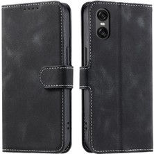 Manyi Mall Sony Xperia 5 Vı Için Flip Case Cüzdan Kart Yuvaları Manyetik Kickstand Bilek (Yurt Dışından)