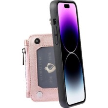 Manyi Mall Cüzdan Kılıf IPhone 14 Pro Pu Deri 3 Büyük Kart Flip Folio Kılıf Rfıd (Yurt Dışından)