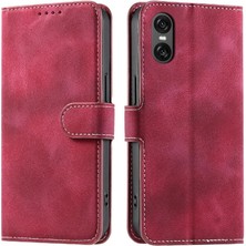 Manyi Mall Sony Xperia 5 Vı Için Flip Case Cüzdan Kart Yuvaları Manyetik Kickstand Bilek (Yurt Dışından)