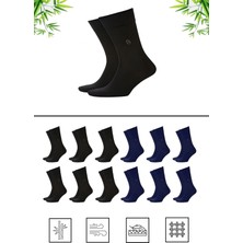 Mistero Socks Dikişsiz Bambu Erkek Soket Çorap 12 Çift