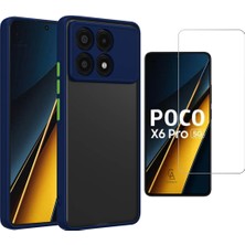 Coolacs Xiaomi Poco X6 Pro Uyumlu Kılıf Mat Buzlu Telefon Kılıfı ve Temperli Cam Ekran Koruyucu