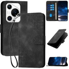 Mays Home1 Huawei Pura 70 Pro Için Flip Case Kabartmalı Kelebek Yüksek Kaliteli Deri (Yurt Dışından)