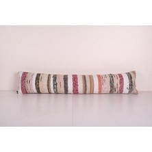 Etnik Bulvar Çizgili El Dokuma Kilim Kırlent Kılıf