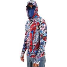 Fujin Pro Angler S24 Buff&hoodie Makai Blue Red Sweatshirt