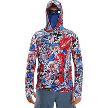 Fujin Pro Angler S24 Buff&hoodie Makai Blue Red Sweatshirt