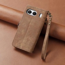 Colorful Shop Oneplus Nord 4 Için Flip Case Deri Kılıf Kapak Kapak Basit Iş (Yurt Dışından)