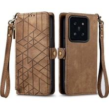 Colorful Shop Xiaomi 14T Pro Için Flip Case Cüzdan Kapak Çevirin Deri Kılıf Basit (Yurt Dışından)