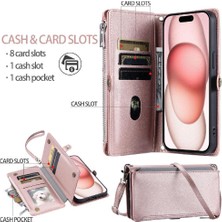 Colorful Shop IPhone 12/12 Pro Için Crossbody Durumda Cüzdan Rfıd Engelleme Fermuar 9 (Yurt Dışından)