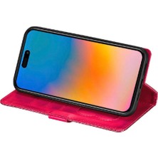 Colorful Shop IPhone 15 Için Fermuar Cep Durumda Manyetik Kapatma Pu Deri Bilek Kayışı (Yurt Dışından)