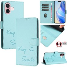 Colorful Shop IPhone 16 Için Kılıf Rfıd Engelleme Pu Deri Kapak Çevirin Kart Tutucu Cüzdan (Yurt Dışından)