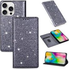 Colorful Shop IPhone 16 Pro Max Manyetik Kapatma Flip Case Cüzdan Için Glitter Flip Case (Yurt Dışından)