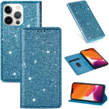 Colorful Shop IPhone 13 Için Glitter Flip Case Pro Flip Case Cüzdan Kart Tutucu Manyetik (Yurt Dışından)