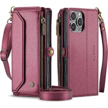 Colorful Shop IPhone 16 Için Crossbody Durumda Pro Max Rfıd Engelleme Durumda Cüzdan Kart Tutucu (Yurt Dışından)