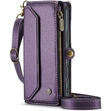 Colorful Shop IPhone 16 Için Crossbody Durumda Fermuar Faturaları Yuvası Rfıd Engelleme Cüzdan Kılıf (Yurt Dışından)