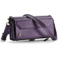 Colorful Shop IPhone 16 Için Crossbody Durumda Fermuar Faturaları Yuvası Rfıd Engelleme Cüzdan Kılıf (Yurt Dışından)