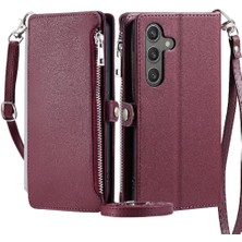 Colorful Shop Samsung Galaxy A54 5g Için Crossbody Durumda Fermuar Faturaları Yuvası Kılıf Cüzdan (Yurt Dışından)