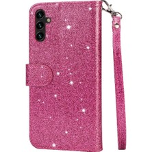 Colorful Shop Samsung Galaxy A04 Manyetik Kapatma Glitter Vaka Için Fermuarlı Cebi Durumda (Yurt Dışından)